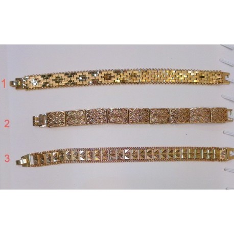 دستبند معرق کاری طرح 18 عیار روکش آب طلا