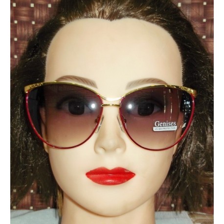 عینک آفتابی زنانه فانتزی Genises زرشکی طلایی
